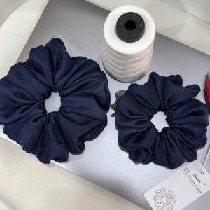 Scrunchies vải jean lụa