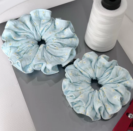 Navy Bow Scrunchie